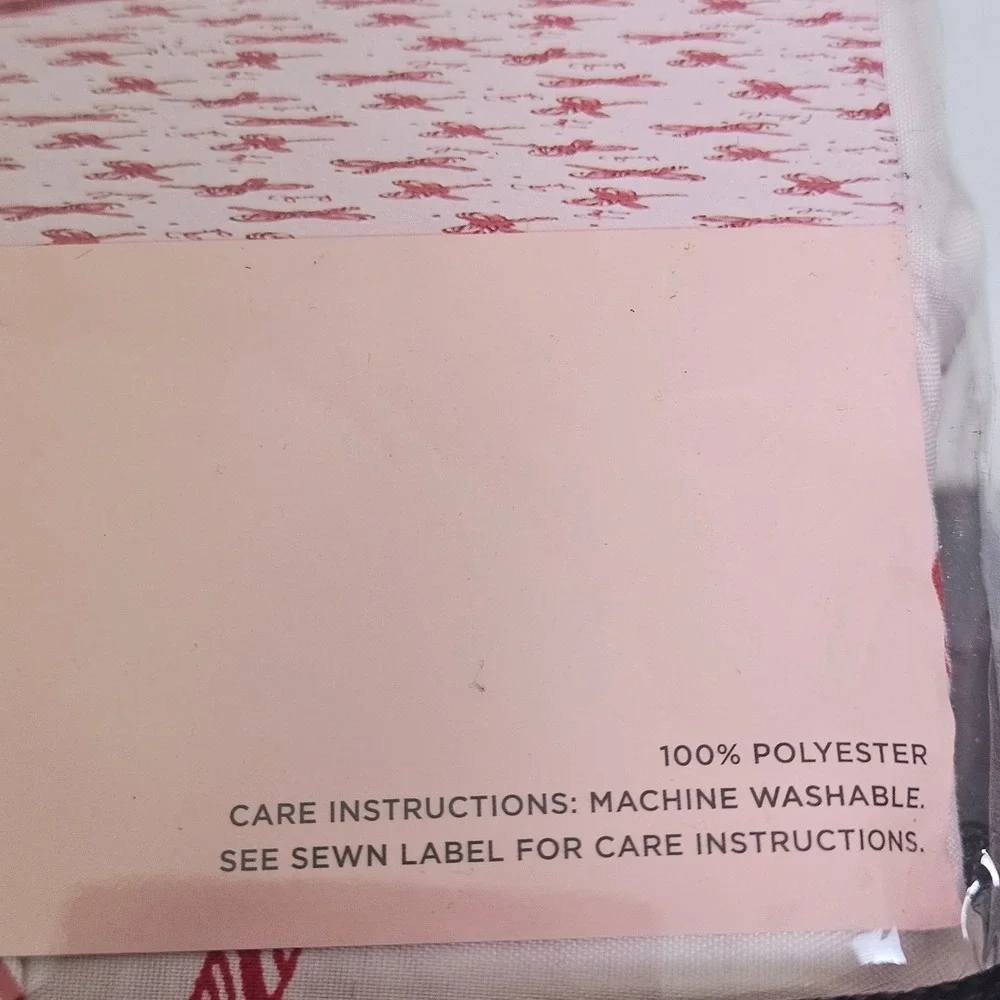 Juicy Couture Queen Sheet Set 6pc Pink Red Candy Cane Bow Polka Dot Print New